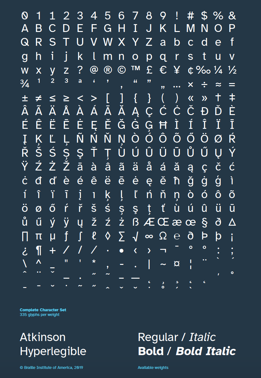 Atkinson Hyperlegible character sheet